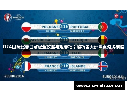 FIFA国际比赛日赛程全攻略与观赛指南解析各大洲焦点对决前瞻
